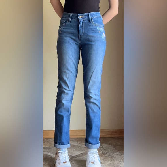Levi's Denim - SOLD - Mid Rise Skinny Floral Embroidered Levi’s Jeans